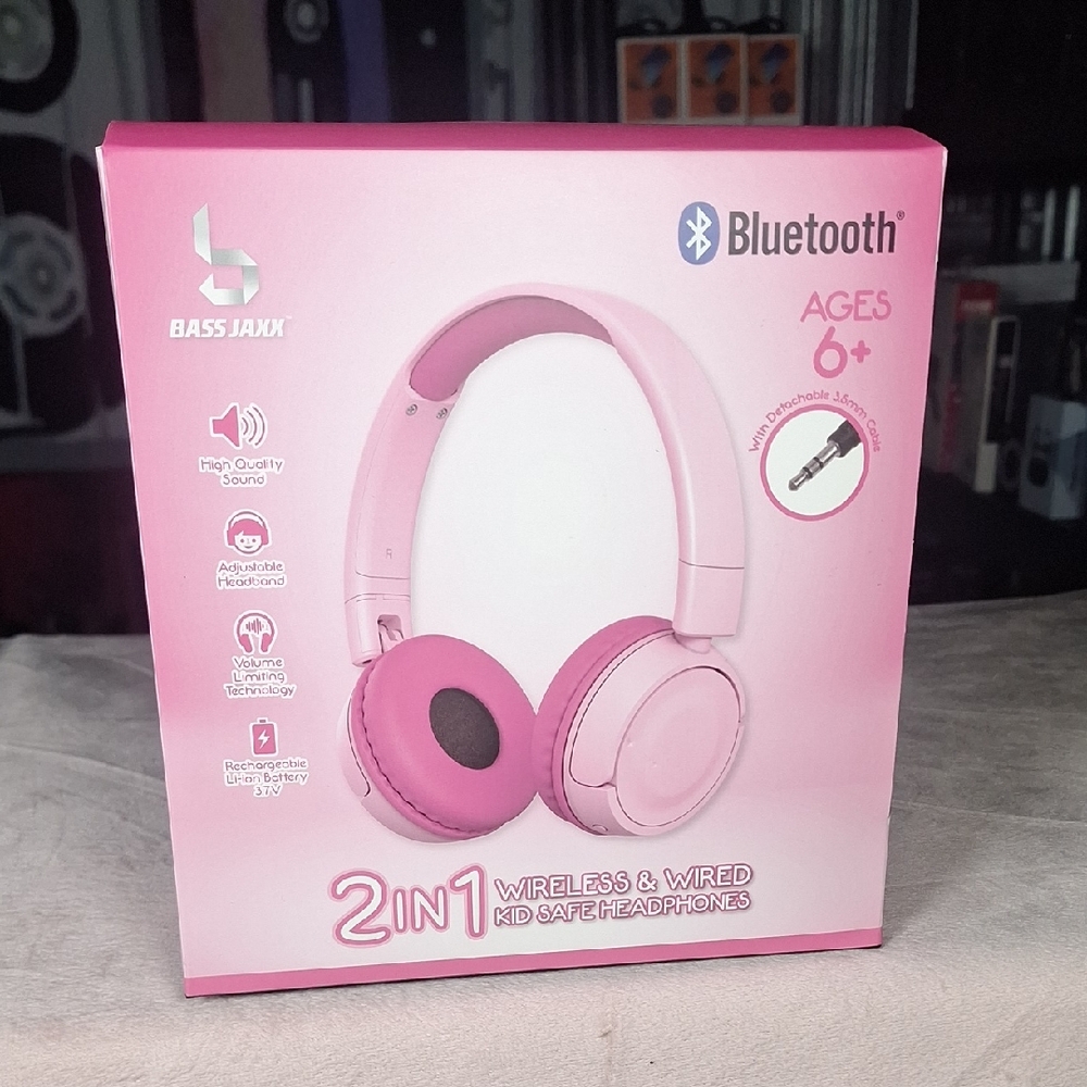 Bass Jaxx Pink Wireless & Wired Headphones!